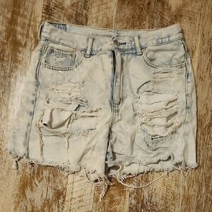 Distressed Denim Shorts